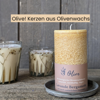 Olive! Kerzen aus Olivenwachs
